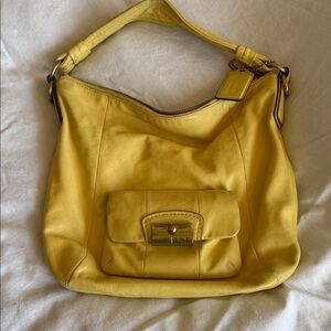 Coach Yellow Leather Hobo Bag